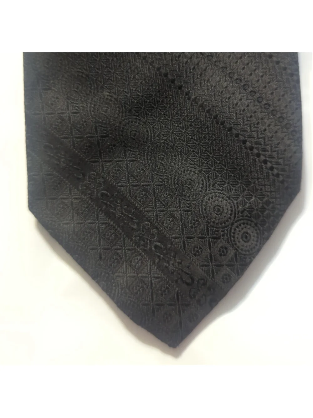 Vintage Wembley Black Patterned Neck Tie